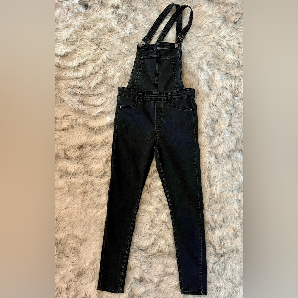 H&M Black Denim Overalls